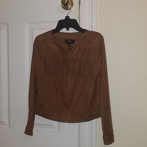 Brown girls size 14 jacket with fringe.